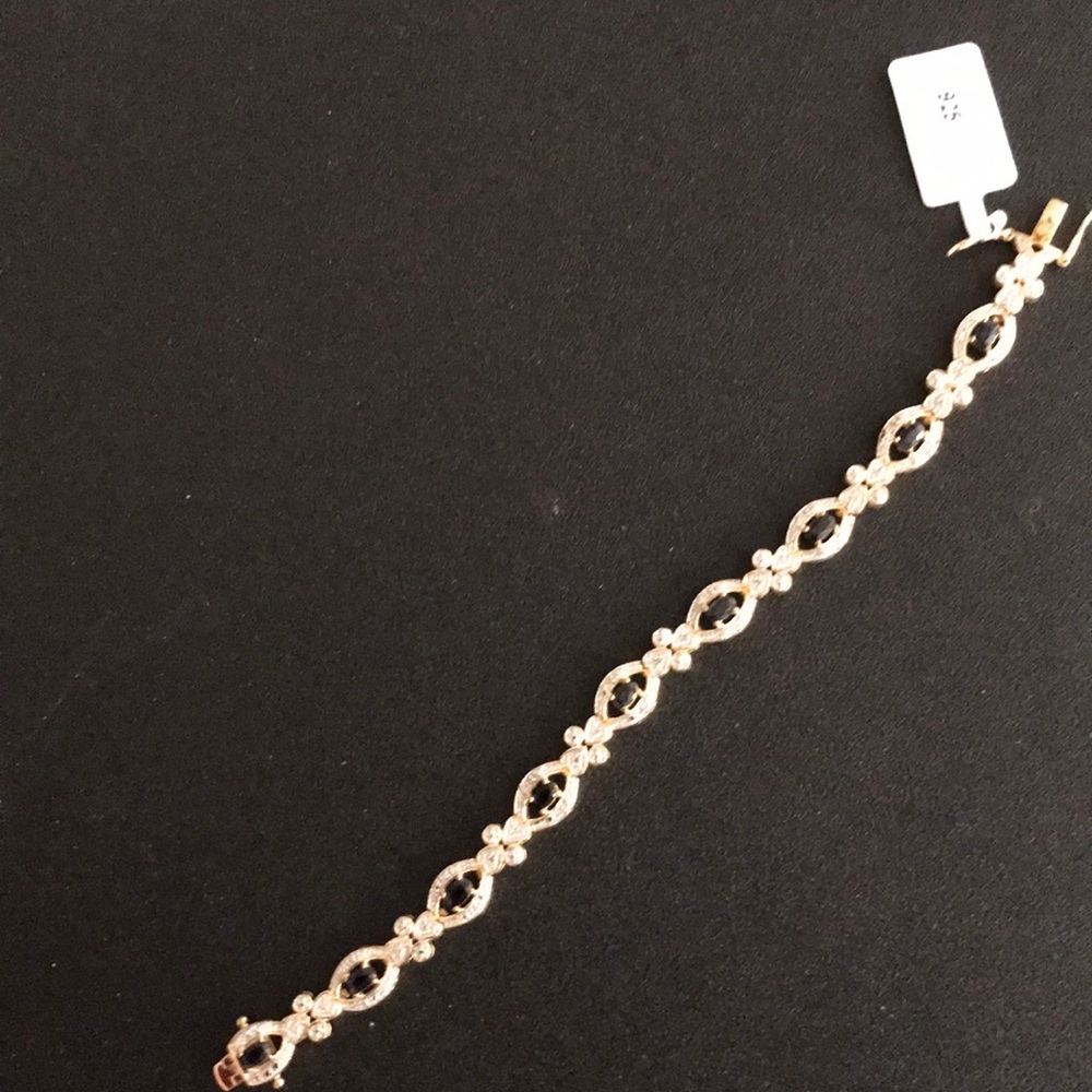 ❤️Final❤️18kgold over 925 SS   Sapphire Diamonds